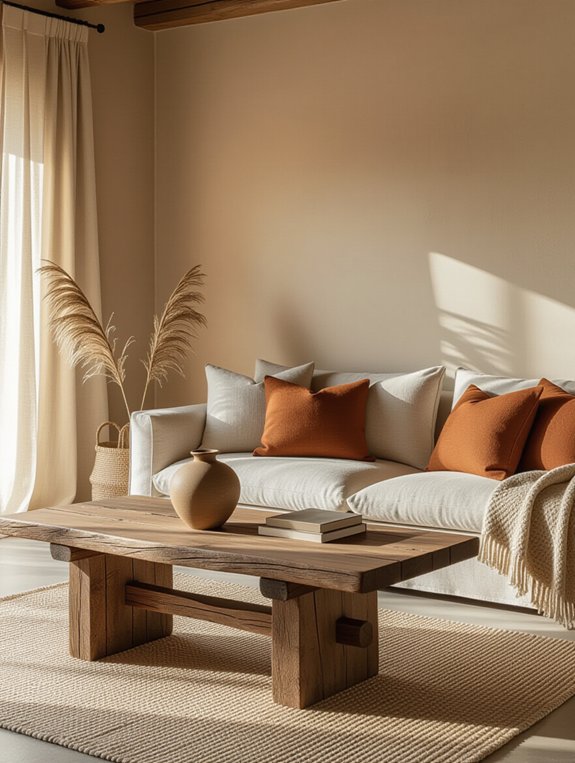 earthy hues for tranquility