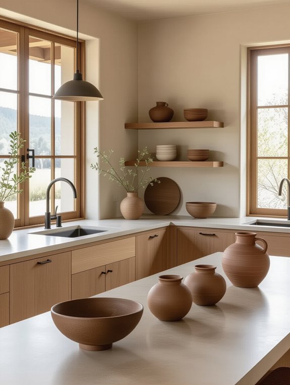 earthy tones enhance tranquility