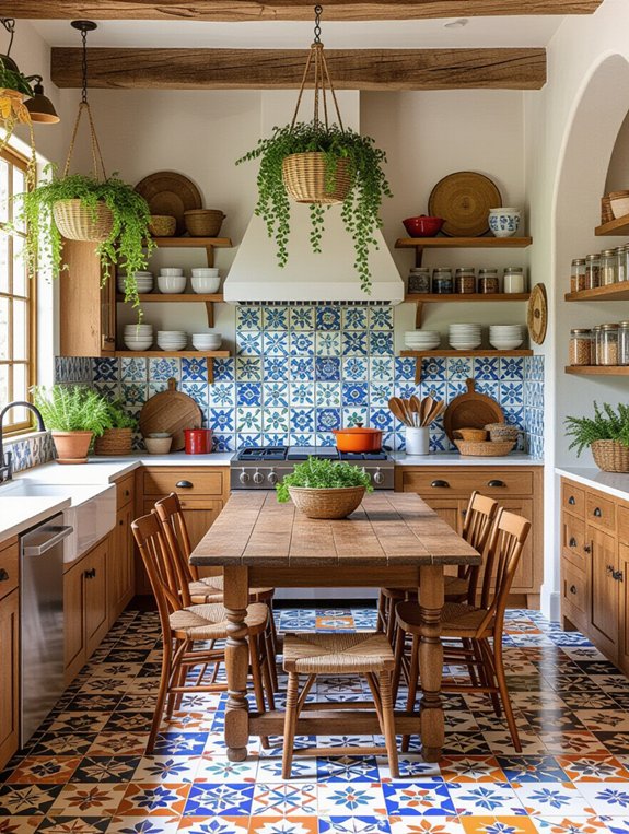 eclectic vibrant kitchen decor
