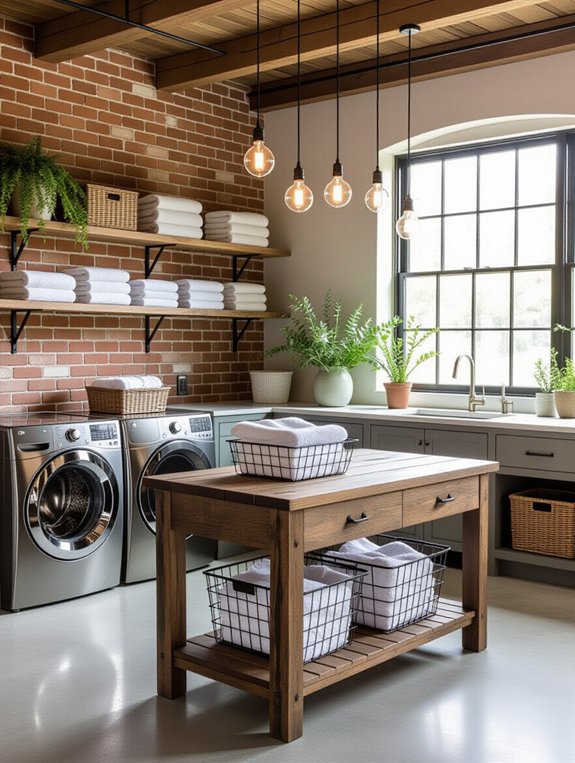 elegant industrial laundry design