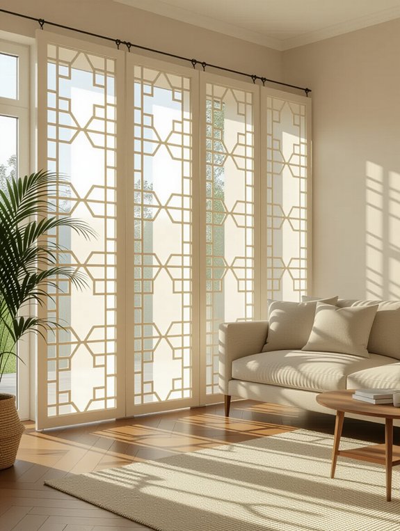 elegant light filtering screens