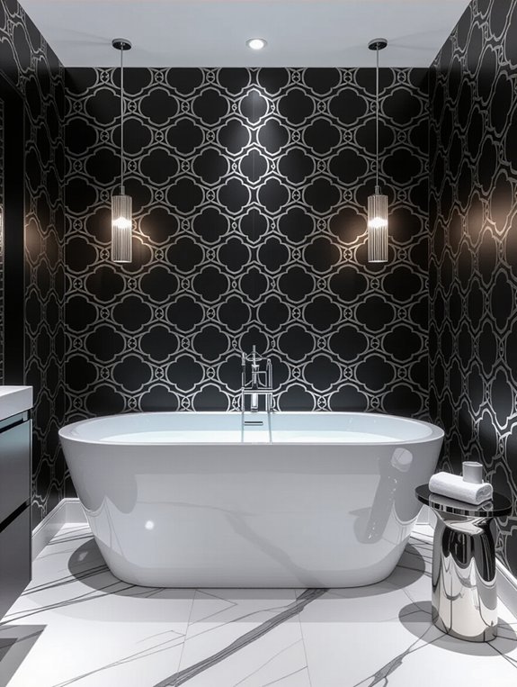 elegant monochrome bathroom designs