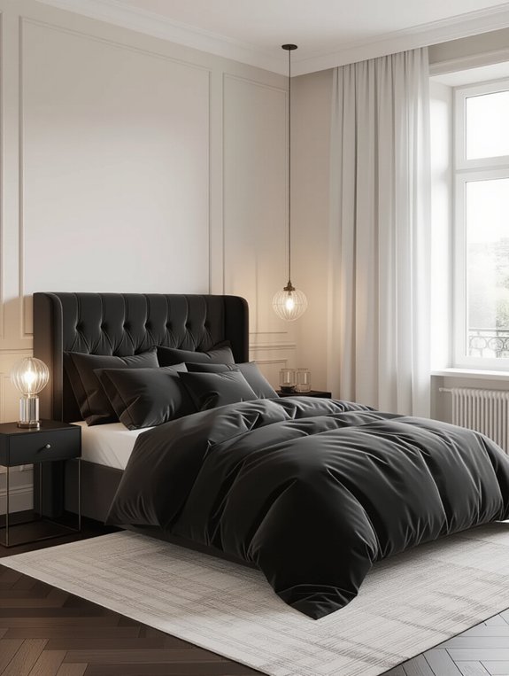 elegant monochrome bedroom design