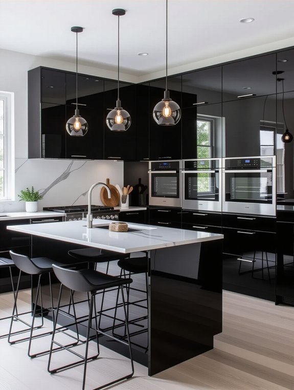 elegant monochrome kitchen design