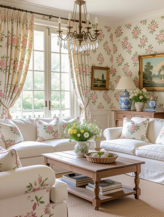 elegant soft floral accents