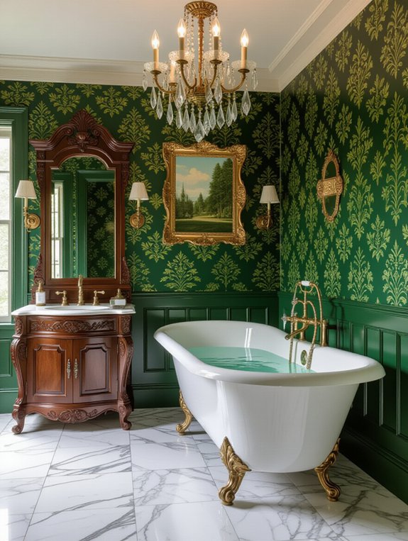 elegant victorian bathroom mirrors