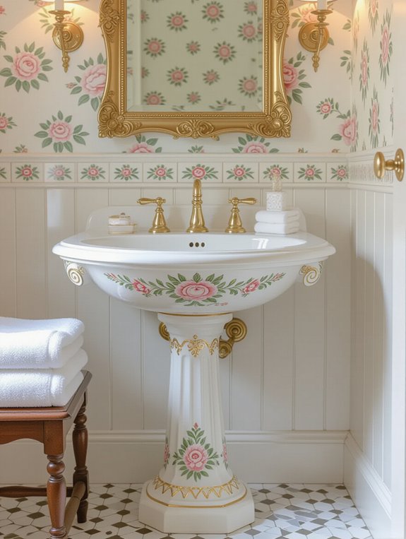 elegant vintage bathroom fixtures