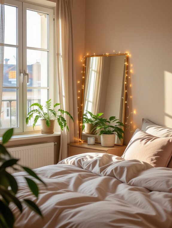 enhance bedroom light reflections