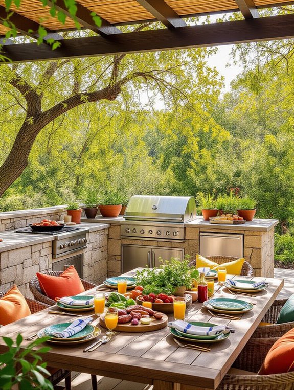 family bbq gathering space