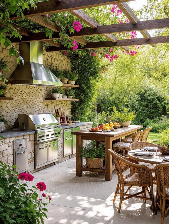 garden kitchen culinary retreat