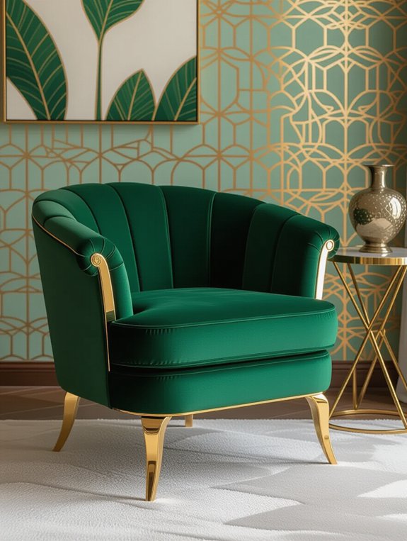 glamorous art deco chair