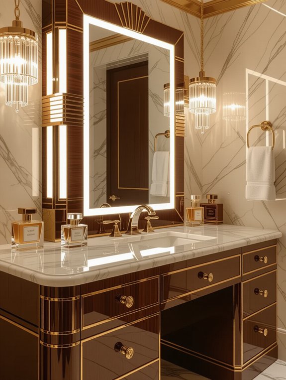 glamorous geometric vanity designs