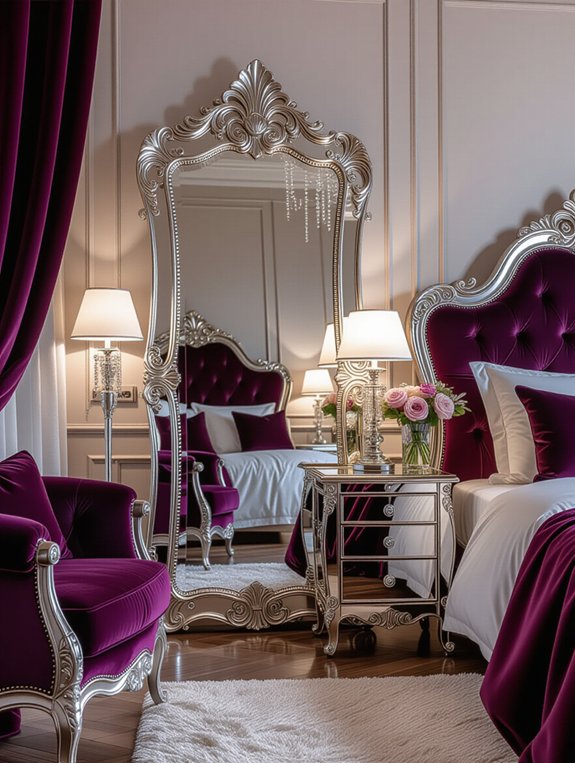 glamorous mirrored bedroom furniture