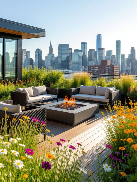 green roof with native plants
