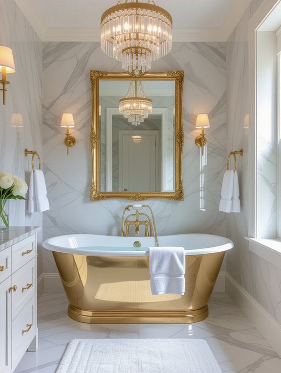 grey walls gold accents