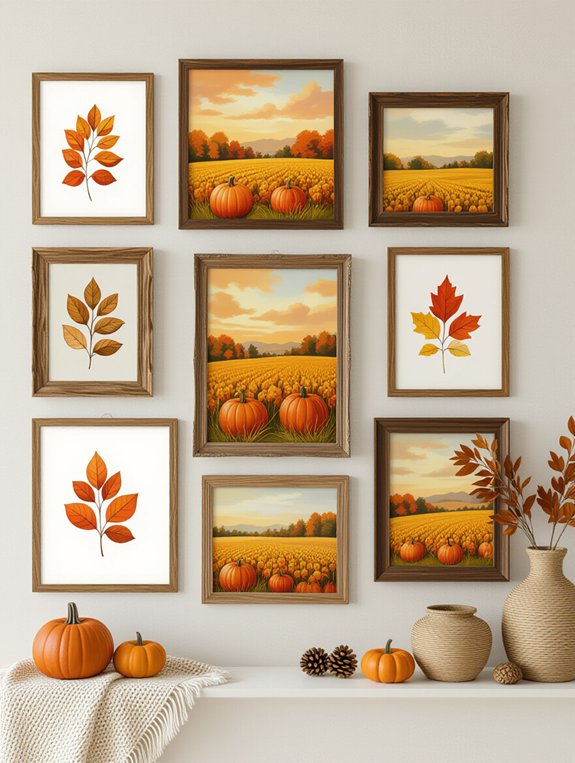 harvest inspired gallery wall design