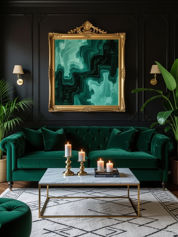 highlighting a dramatic centerpiece