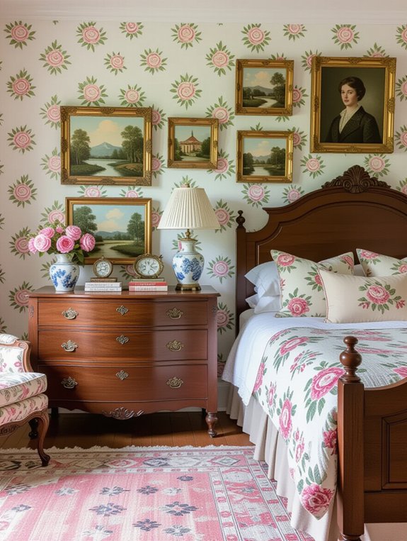 incorporate vintage artwork creatively