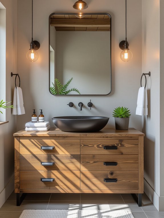 industrial elegance with raw materials