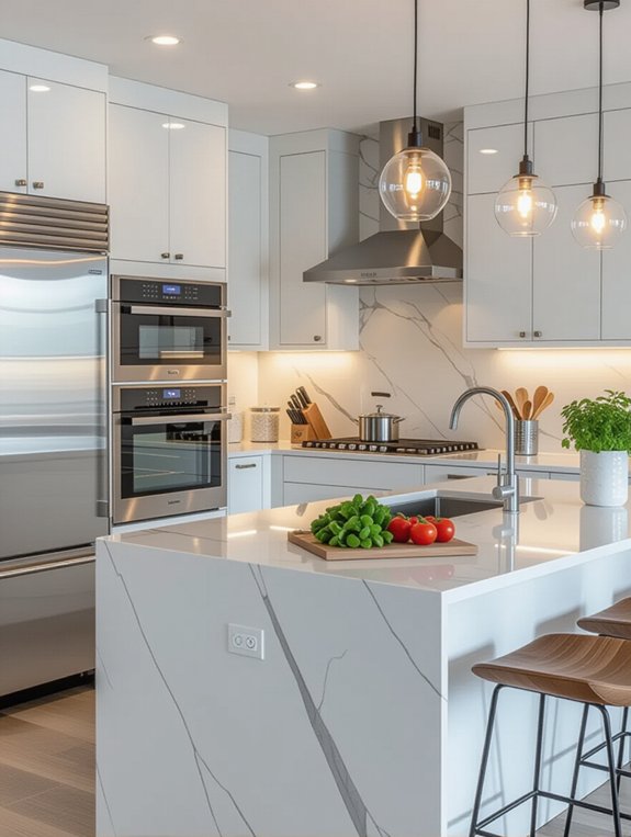 integrated streamlined kitchen design