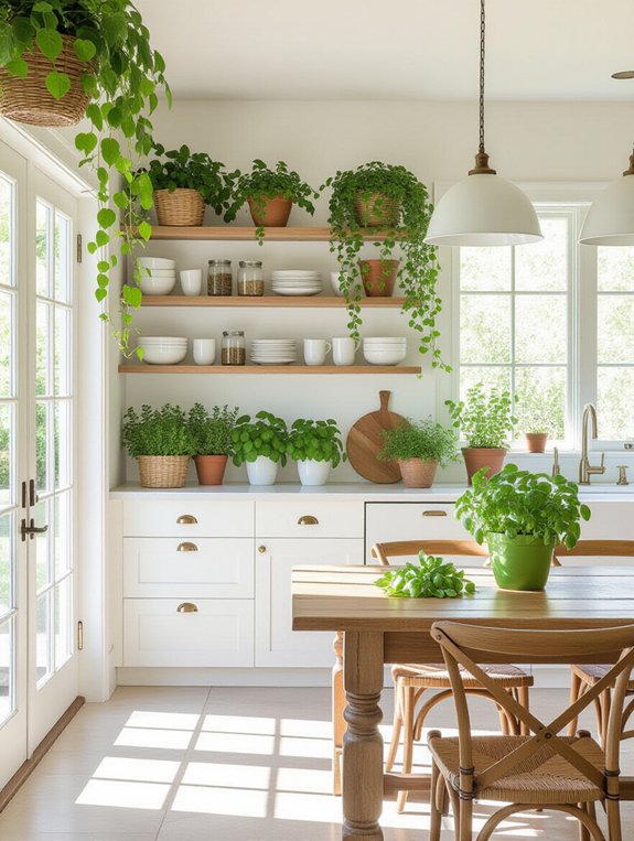 inviting kitchen with plants
