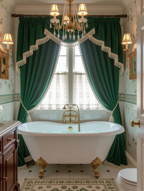 lavish victorian shower curtains