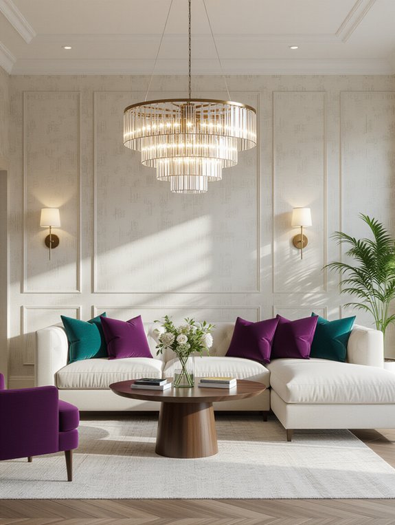 layered lighting enhances ambiance