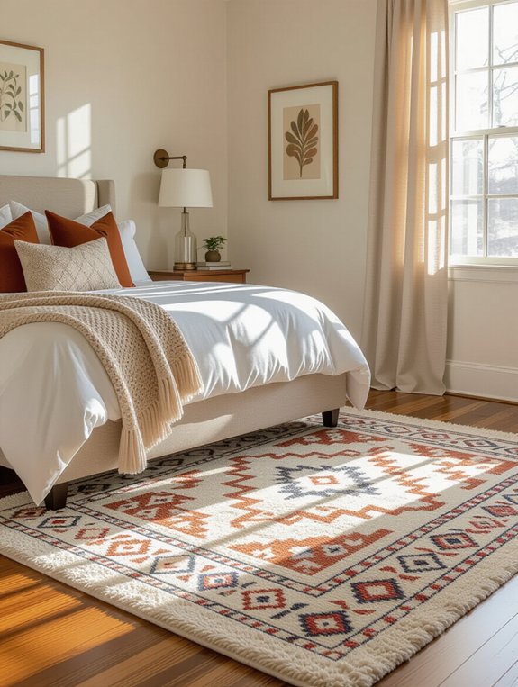 layered rugs for texture