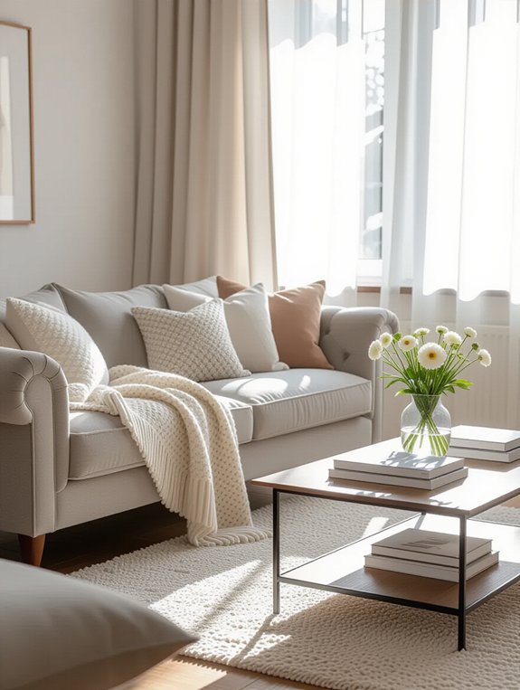 layered textured throws cozy