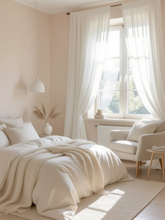 light colors soft textiles