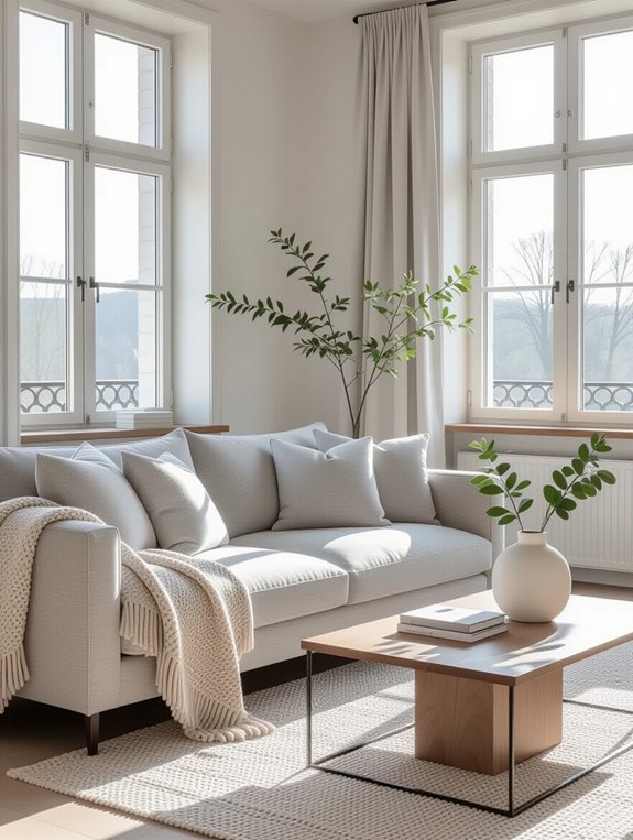 light grey fabric warmth