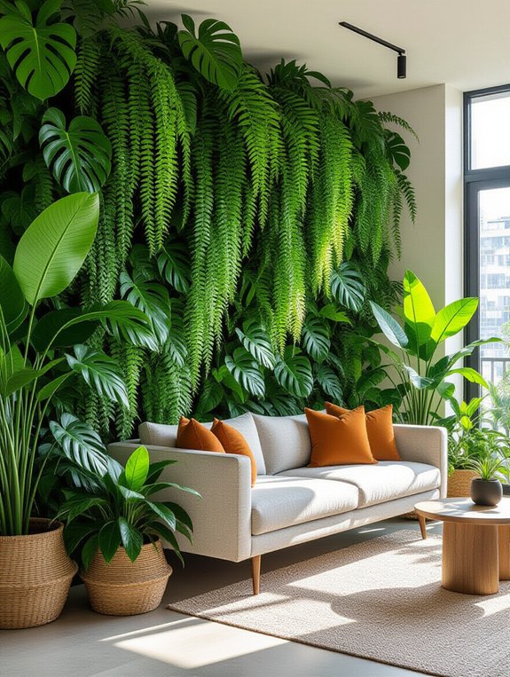 lush indoor plant dividers