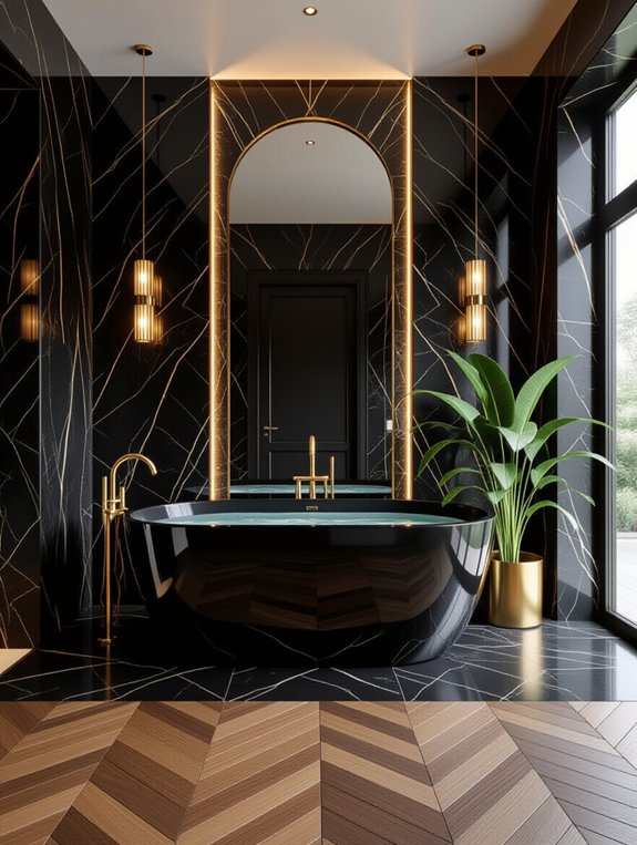 luxurious black and gold