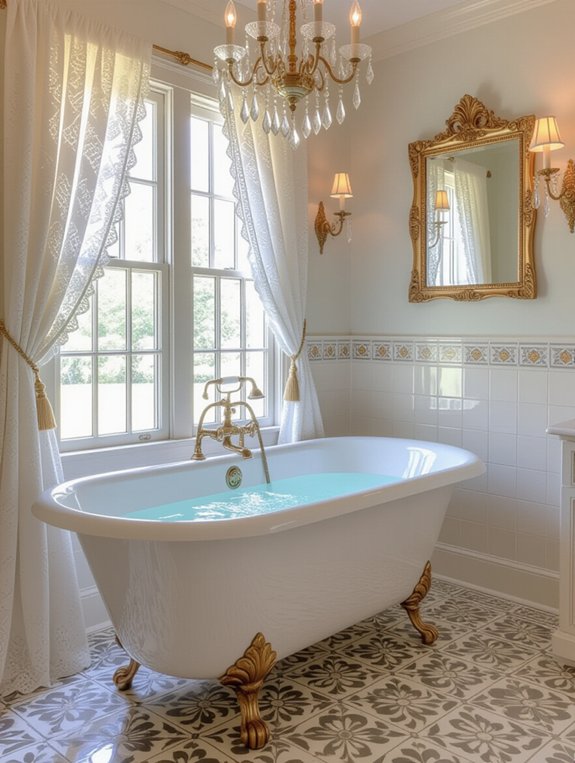 luxurious victorian clawfoot tub
