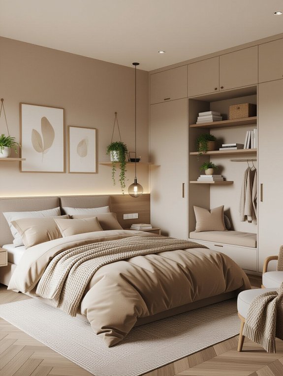 maximize small bedroom storage