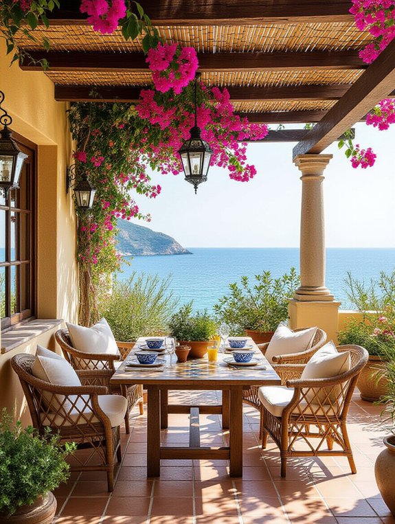 mediterranean inspired backyard oasis