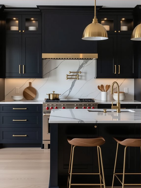 metallic accents elevate kitchens