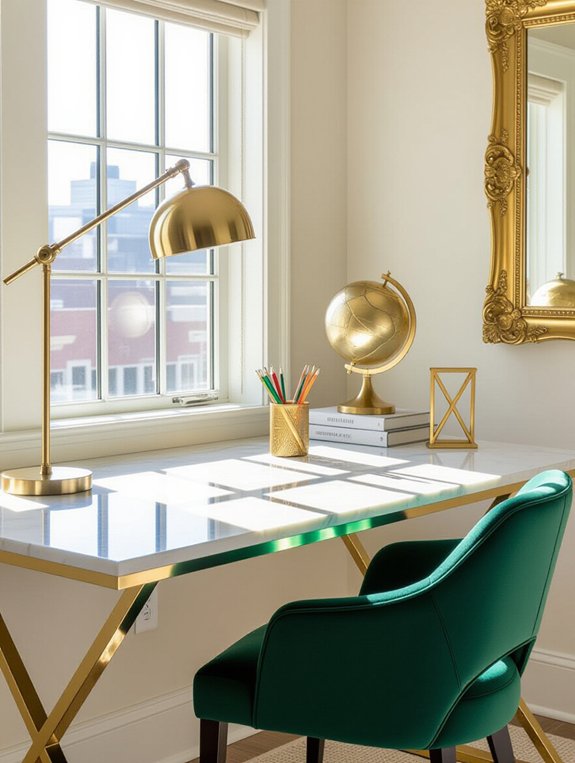 metallic accents for sophistication