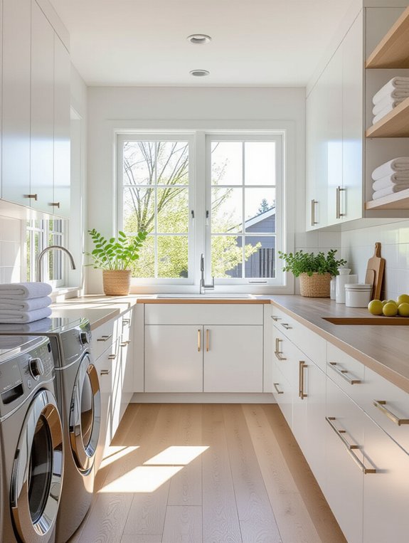minimalist laundry room transformation