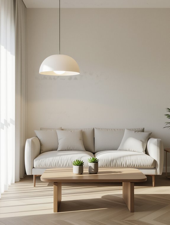 minimalist lighting fixture selection