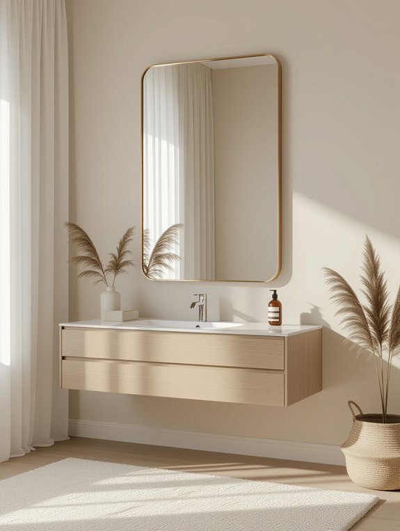 minimalist mirrors enhance tranquility