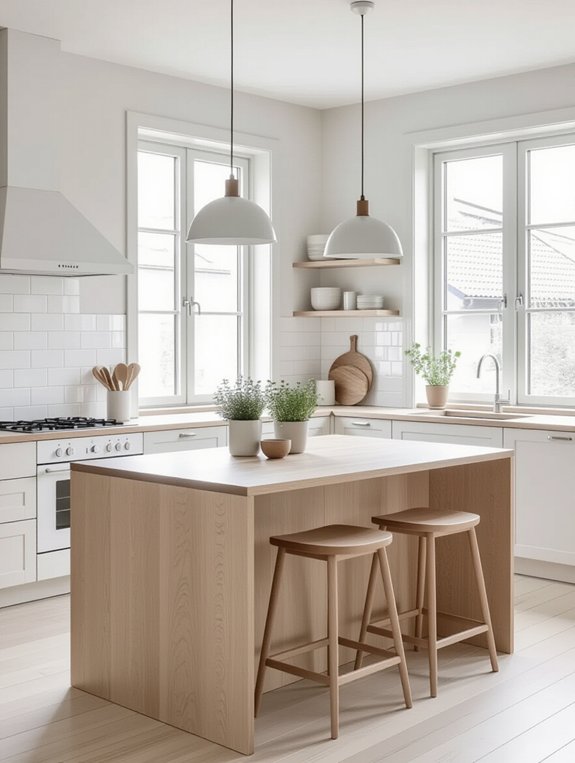 minimalist scandinavian kitchen island