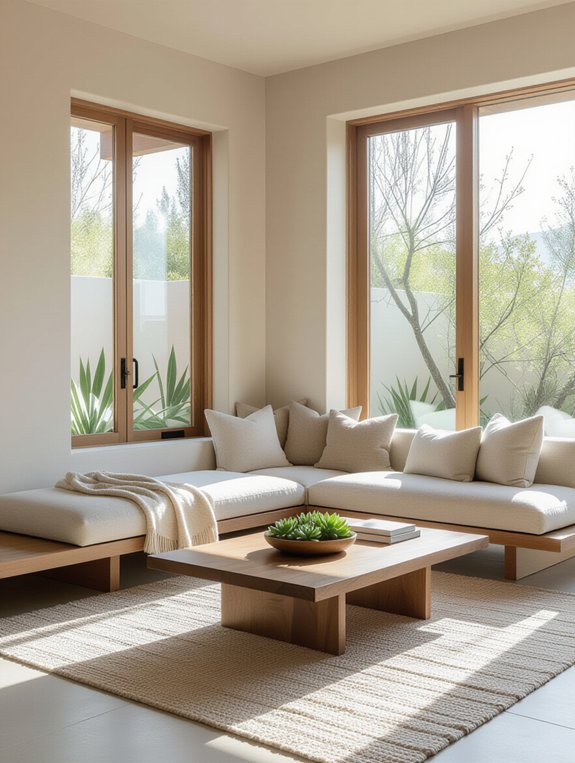 minimalist tranquil zen space