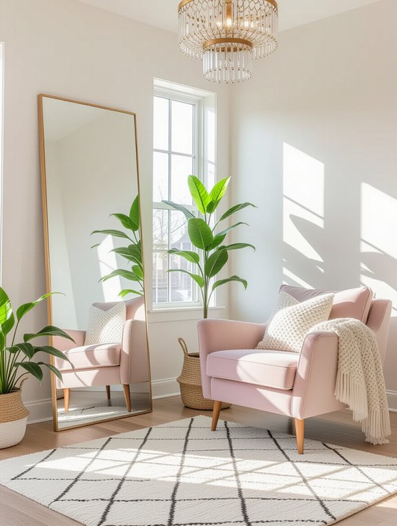 mirrors enhance small spaces