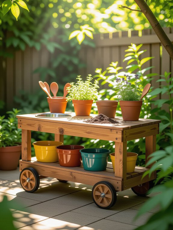 mobile outdoor mud kitchen