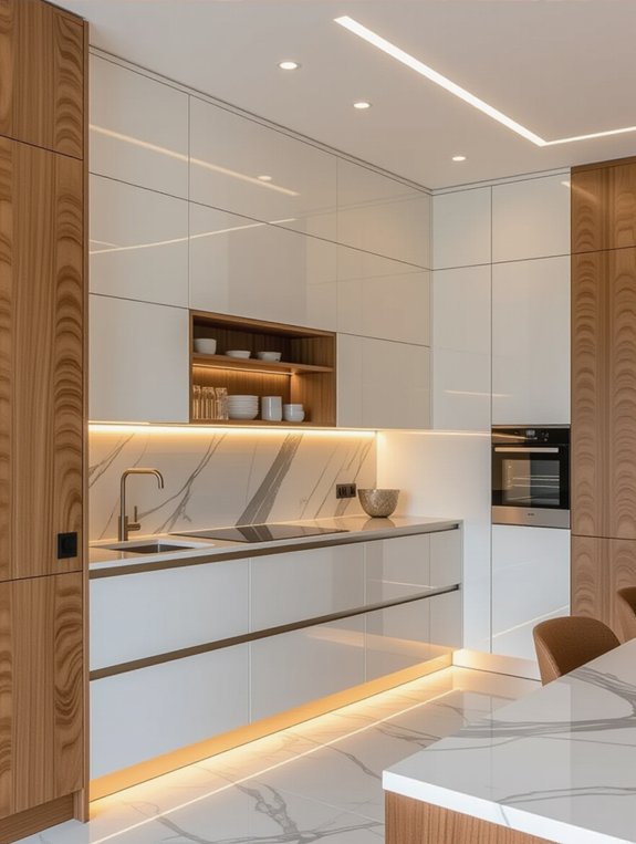 modern floating kitchen cabinets