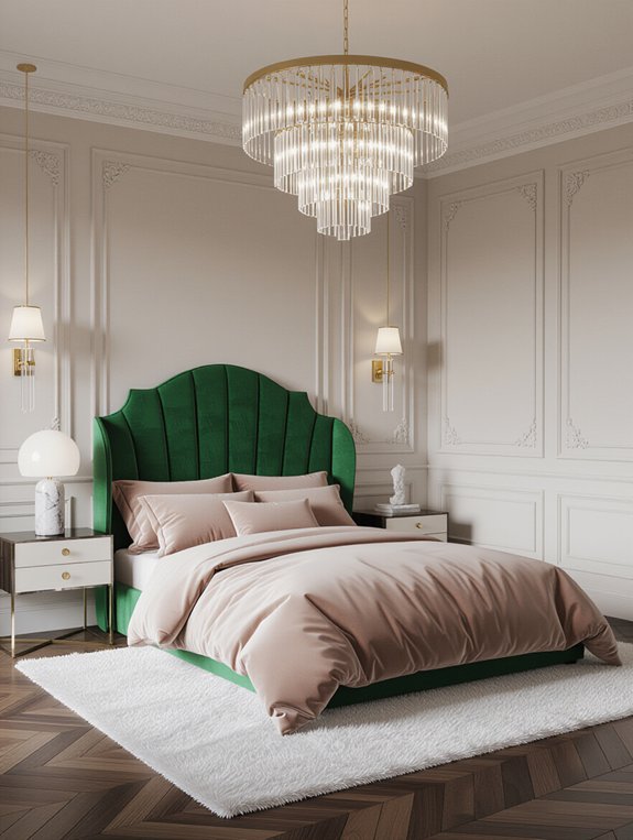 modern glam bedroom design