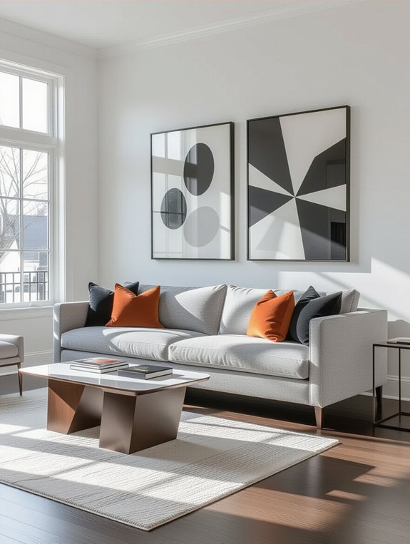 modern grey couch design