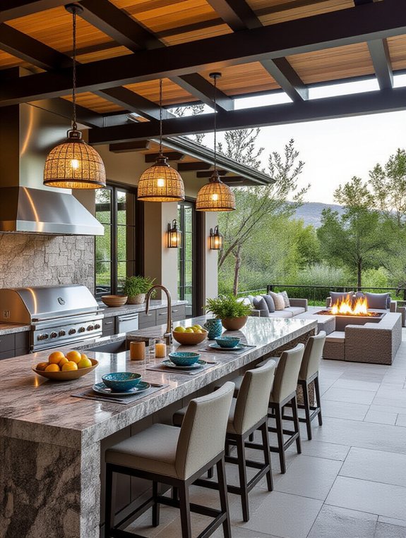 modern outdoor dining experience