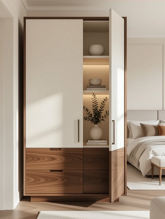 modern two tone cupboard design